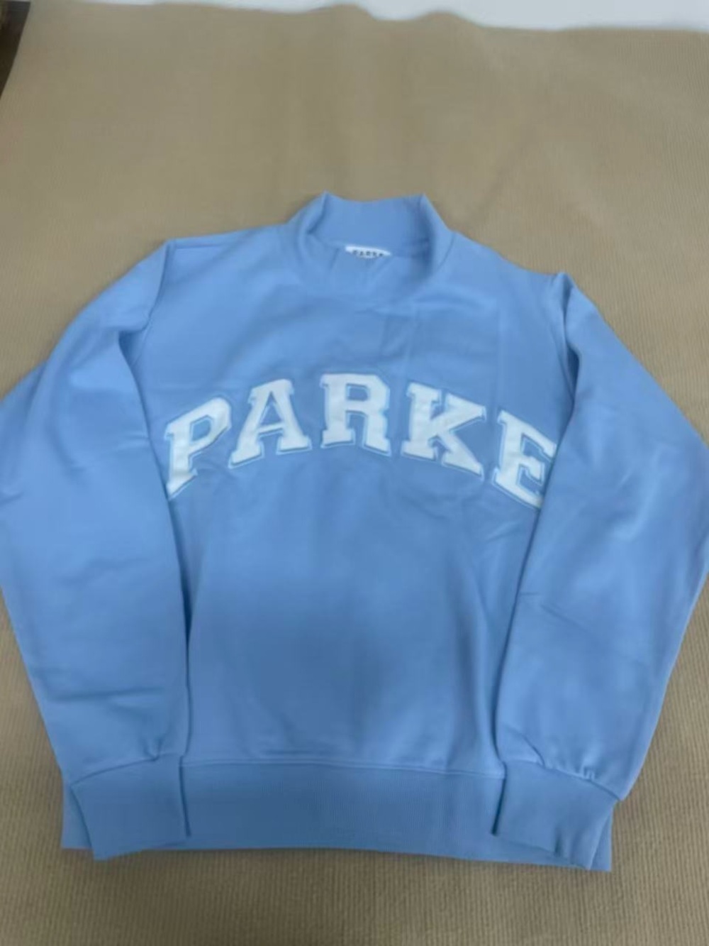 Parke Men's Sky Blue Crewneck Sweatshirt with White Logo